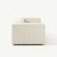 side profile view of white modular sofa