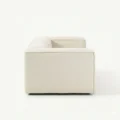 side profile view of white modular sofa