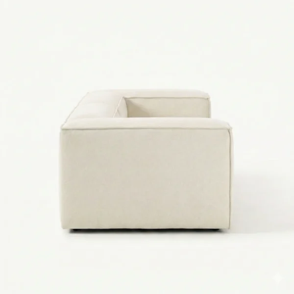 Lusso Modular Sofa - White (5) side profile view of white modular sofa