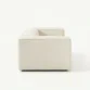 side profile view of white modular sofa