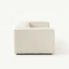 side profile view of white modular sofa
