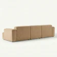 rear view of light brown modular sofa