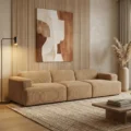 light brown serenova modular sofa in a matching and modern livingroom