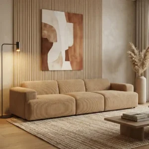 light brown serenova modular sofa in a matching and modern livingroom