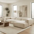 sfera luxe white modular sofa in a modern livingroom
