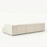angled back view of white modular sofa