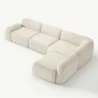upper angled view of white modular sofa