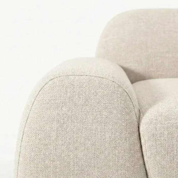 Softera Modular Sofa - White (6)_ close view of side armrest of white sofa