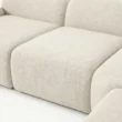 close view of seat showing premium upholstery of white sofa