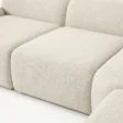 close view of seat showing premium upholstery of white sofa