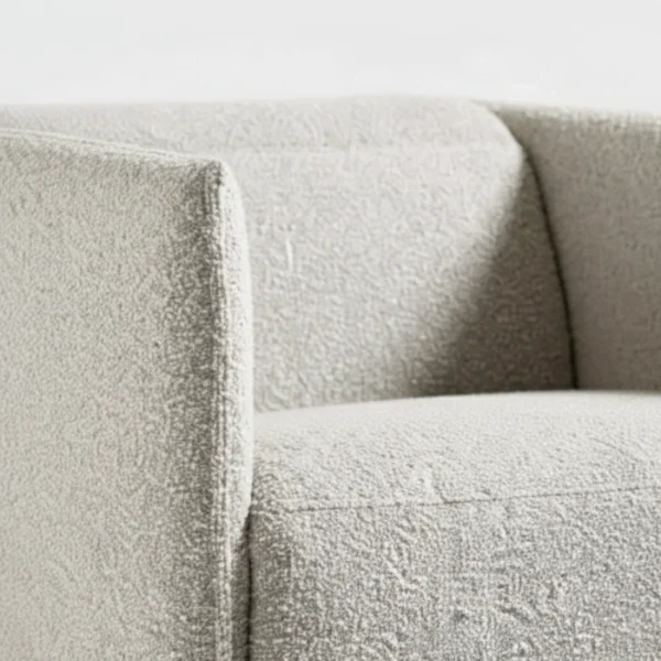 AirCush Armchair - Off white_ (10) armrest close view of upholstere chair