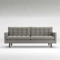 front view of grey upholstery sofa