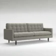 angled view of grey sofa