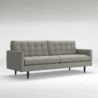 angled view of grey sofa