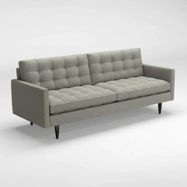 Alora Sofa - Light grey (3) upper angled view of alora sofa in light grey