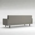 rear view of alora sofa in grey upholstery