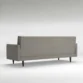 rear view of alora sofa in grey upholstery