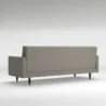 rear view of alora sofa in grey upholstery