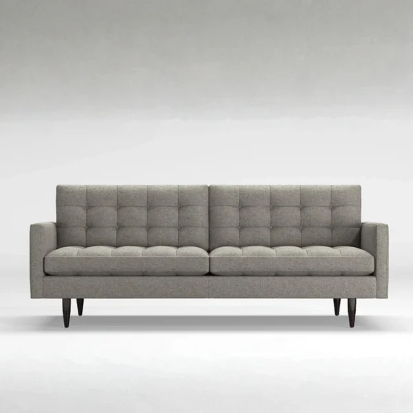 Alora Sofa - Light grey front view of grey upholstery sofa