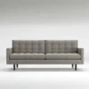 front view of grey upholstery sofa