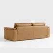 rear view of brown leatherite sofa