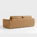 rear view of brown leatherite sofa
