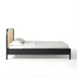 side profile view of black cane bed