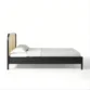 side profile view of black cane bed