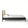 side profile view of black cane bed
