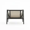 back view of black cane chair