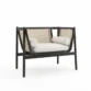 angled view of black cane chair