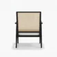 full back view of cane armchair