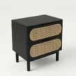 upper angled view of black side table