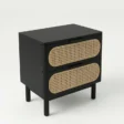 upper angled view of black side table