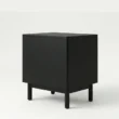 rear view of black side table