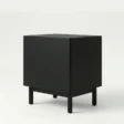 rear view of black side table