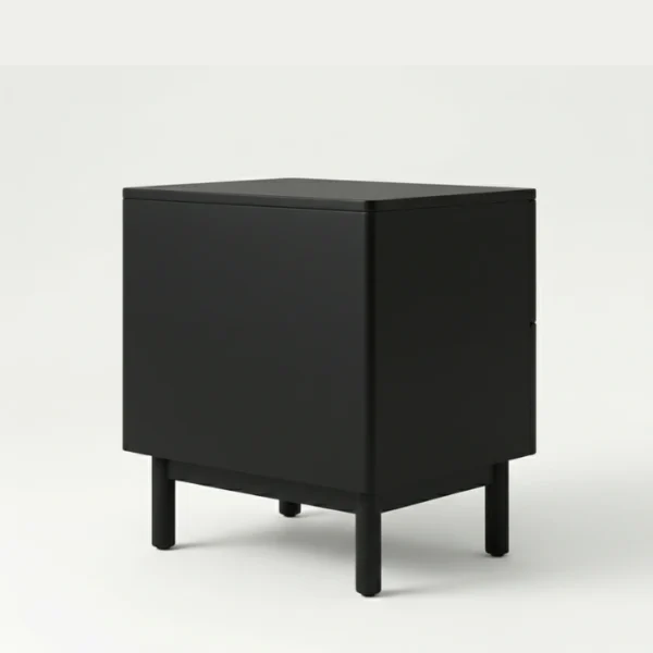 Cane Side table - Black (4) rear view of black side table