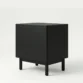 rear view of black side table