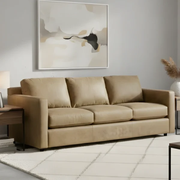 Carmel Sofa - Light Brown carmel sofa in modern livingroom