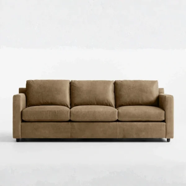 Carmel Sofa - Light Brown (2) front view of light brown sofa