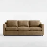 front view of light brown sofa
