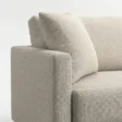 armrest close view of white sofa