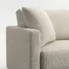 armrest close view of white sofa