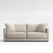 front view of white 2 seater sofa