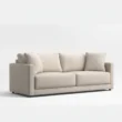 angled view of 2 seater sofa in white background