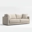 angled view of 2 seater sofa in white background