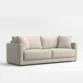 angled view of 2 seater sofa in white background