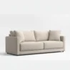 angled view of 2 seater sofa in white background