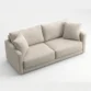 upper angled view of white 2 seater sofa