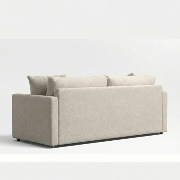Carmine sofa - ivory (4) Rear view of 2 seater white sofa